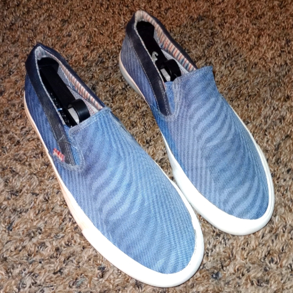 Ben Sherman- Blue Slip-On Canvas Boat Shoes- size 8 Men